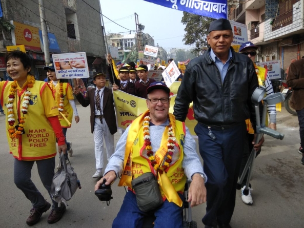 Gary Newton at Polio Eradication Drive India 2018