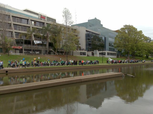 Walking down one side of the Parramatta River ...