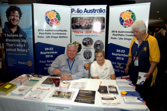Polio Australia Stand at Rotary District 9820 Conference 2015